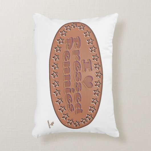 ラブプレスペニーおもしろい収集デザイン アクセントクッション (正面(垂直))