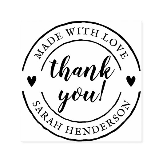 ラブプロダクトで作られたパーソナライズされたありがとう セルフインキングスタンプ (デザイン)