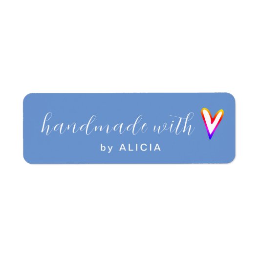 ラブプロダクトパステルモノグラムラベル付きハンドメイド ラベル (正面)