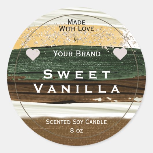 ラブプロダクト包装ラベル付きアース ラウンドシール (正面)