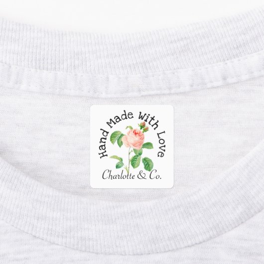 ラブプロダクト手作りピンクローズパーソナライズされた ラベル (貼付)