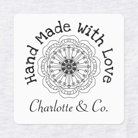 ラブプロダクト手作り花パーソナライズされた ラベル (デザイン1)