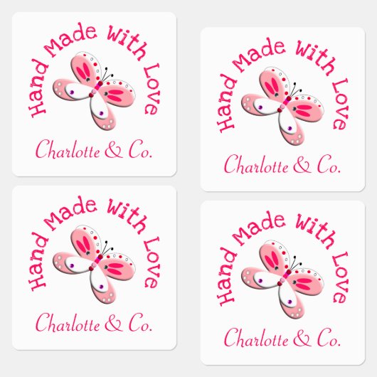 ラブプロダクト手作り蝶パーソナライズされた ラベル (グループ)