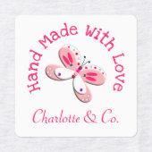 ラブプロダクト手作り蝶パーソナライズされた ラベル (デザイン1)