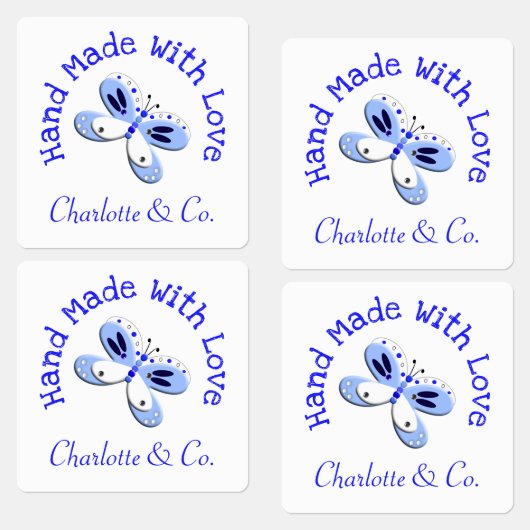 ラブプロダクト手作り蝶パーソナライズされた ラベル (グループ)