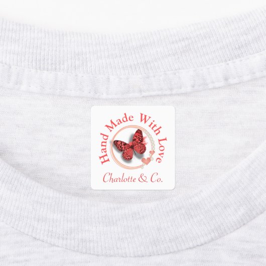 ラブプロダクト手作り蝶パーソナライズされた ラベル (貼付)