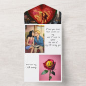 ラブプロポーズの招待状 オールインワン招待状 (内側)