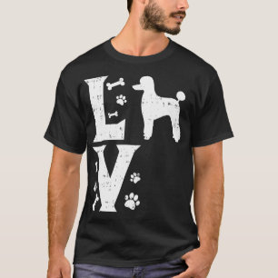 ラブプードルスタンダードミニチュアトイペットドッグラバーO Tシャツ