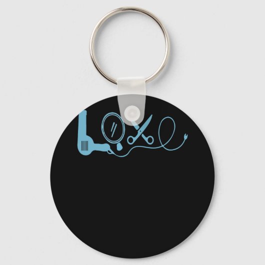 ラブヘアスタイリングヘアスタイリスト キーホルダー (正面)