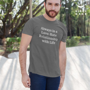 ラブヘイト人間関係おもしろいキャラクター引用文 Tシャツ