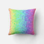 ラブヘッドバンドヒッピー女の子の人形パープルサイケデリック クッション (裏面)