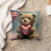 ラブベアパーソナライズされたバレンタインデー クッション (ブランケット)