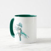 ラブベルテッドキングフィッシャードッグズトゥーマーズおもしろい引用文マグ マグカップ (正面左)