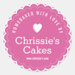 ラブベーカリーパープルで自家製パーソナライズされた ラウンドシール