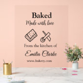 ラブベーカリー焼いたビジネスを追加name texture l アクリルサイン (ウェディング)