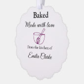 ラブベーカリー焼いたビジネスを追加name texture l オーナメントカード (左)