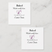 ラブベーカリー焼いたビジネスを追加name texture l スクエア名刺 (正面/裏面)