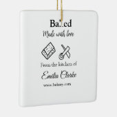 ラブベーカリー焼いたビジネスを追加name texture l セラミックオーナメント (右)