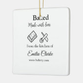 ラブベーカリー焼いたビジネスを追加name texture l セラミックオーナメント (左)