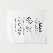 ラブベーカリー焼いたビジネスを追加name texture l タペストリー (正面(横))