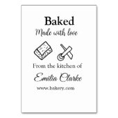 ラブベーカリー焼いたビジネスを追加name texture l テーブルナンバー (裏面)