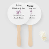 ラブベーカリー焼いたビジネスを追加name texture l ハンドファン (正面&裏面)