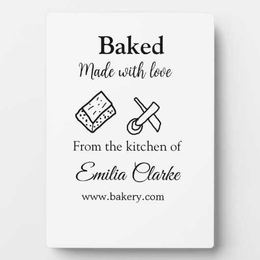 ラブベーカリー焼いたビジネスを追加name texture l フォトプラーク (正面)