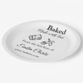 ラブベーカリー焼いたビジネスを追加name texture l ペーパープレート (アングル)