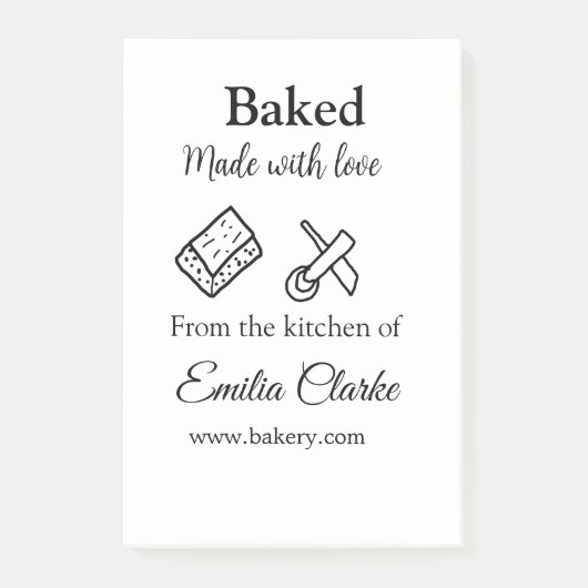 ラブベーカリー焼いたビジネスを追加name texture l ポストイット (正面)