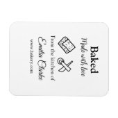 ラブベーカリー焼いたビジネスを追加name texture l マグネット (横)