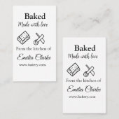 ラブベーカリー焼いたビジネスを追加name texture l 名刺 (正面/裏面)
