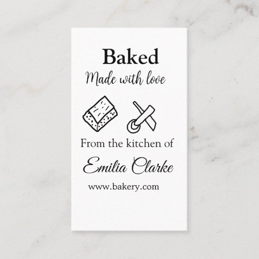 ラブベーカリー焼いたビジネスを追加name texture l 名刺 (正面)