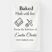 ラブベーカリー焼いたビジネスを追加name texture l 横断幕 (縦)