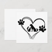 ラブペットポーズ 招待状 (正面/裏面)