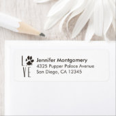 ラブペットポープリントブラウングランジタイポグラフィ ラベル (インサイチュ)