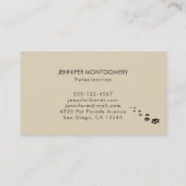 ラブペットポープリントブラウングランジタイポグラフィ 名刺 (裏面)