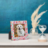 ラブペットレッドピンクハートカスタマイズ写真名 フォトプラーク (インサイチュ)