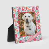 ラブペットレッドピンクハートカスタマイズ写真名 フォトプラーク (正面)