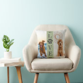 ラブペット写真名前をカスタムするレースバンド クッション (椅子)