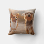 ラブペット写真名前をカスタムするレースバンド クッション (裏面)