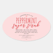 ラブペパーミントシュガースクラブの自家製カスタム品 楕円形シール (正面)