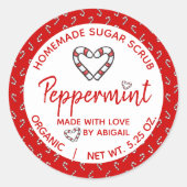 ラブペパーミント自家製シュガースクラブで作られる ラウンドシール (正面)