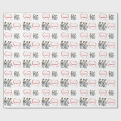 ラブペンギンラッピング紙（カラーを選択） ラッピングペーパー (フラット)