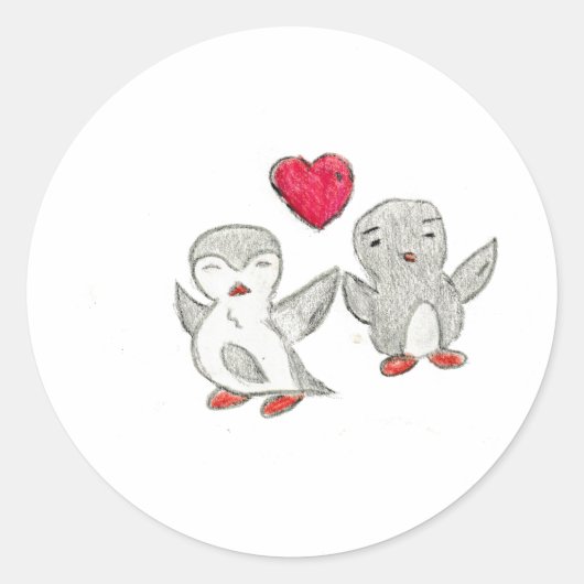 ラブペンギン ラウンドシール (正面)