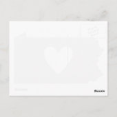 ラブペンシルベニアグレー州マップシェイプアドアハート ポストカード (裏面)