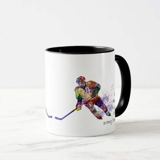 ラブホッケーそう多くのおもしろい引用文マグ マグカップ (正面右)