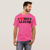 ラブホットエイリアンおもしろいセクシー地球外宇宙 Tシャツ (正面フル)