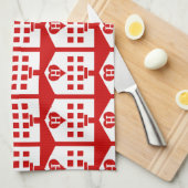 ラブホテル日本の絵文字 キッチンタオル (四つ折り)