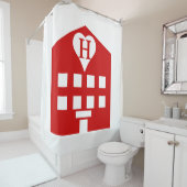 ラブホテル日本の絵文字 シャワーカーテン (インサイチュ)