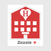 ラブホテル日本の絵文字 シール (シート)